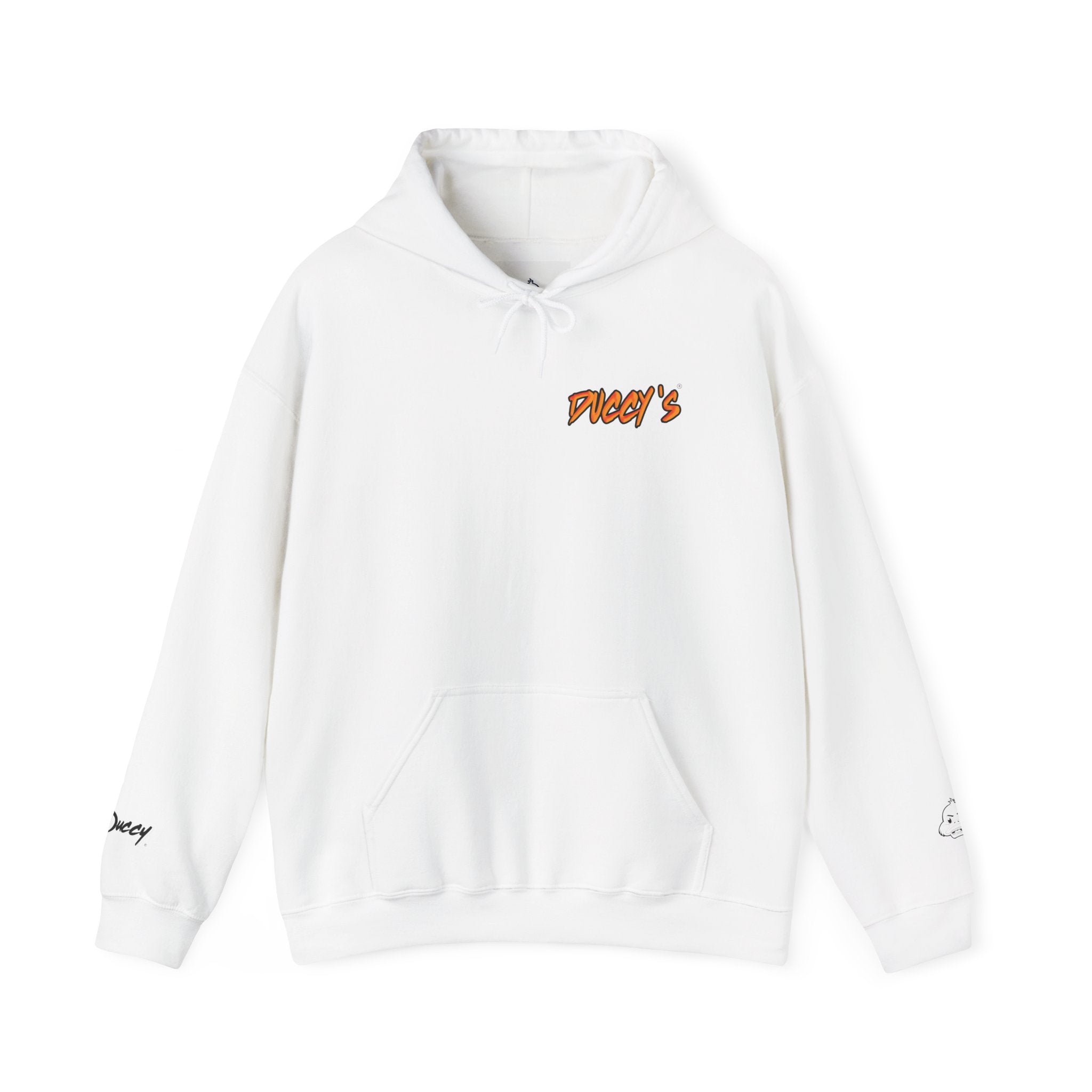 Duccy’s Signature Pullover Hoodie – Cozy Minimal Graphic Style