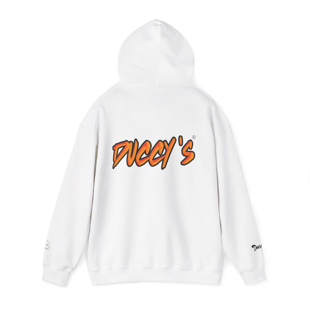Duccy’s Signature Pullover Hoodie – Cozy Minimal Graphic Style