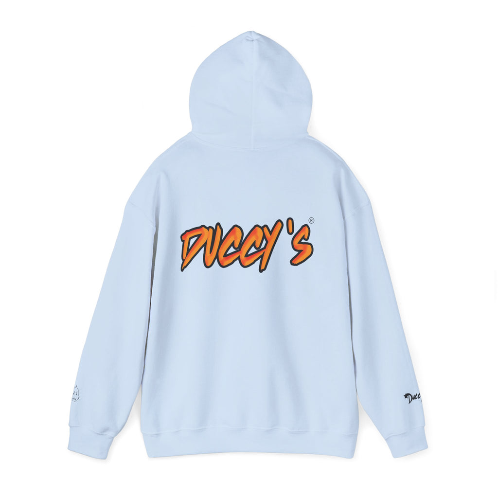 Duccy’s Signature Pullover Hoodie – Cozy Minimal Graphic Style