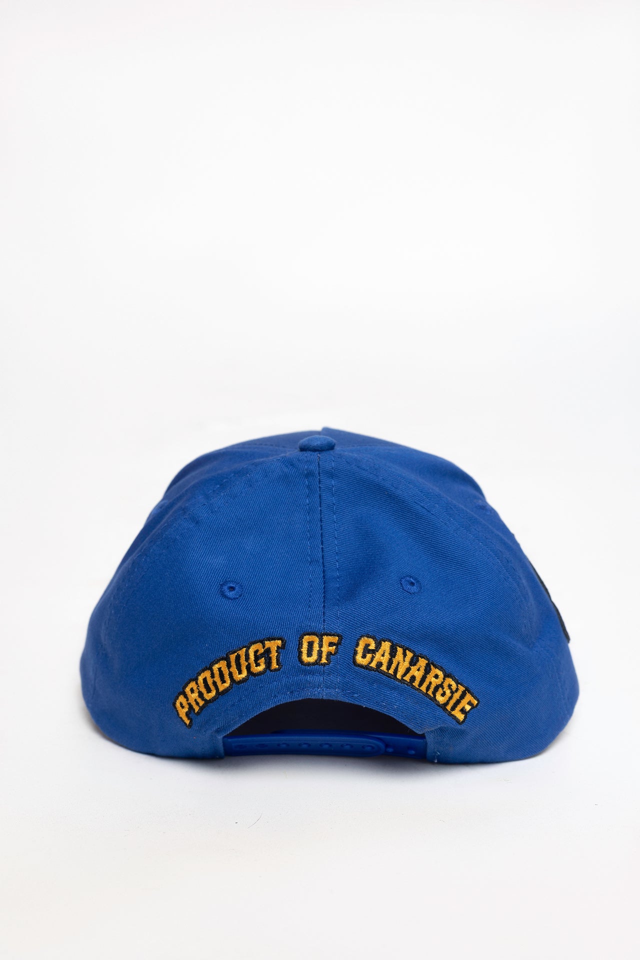 Duccy Hat Snapback Royal Blue with Royal Blue Suede Brim - Back View